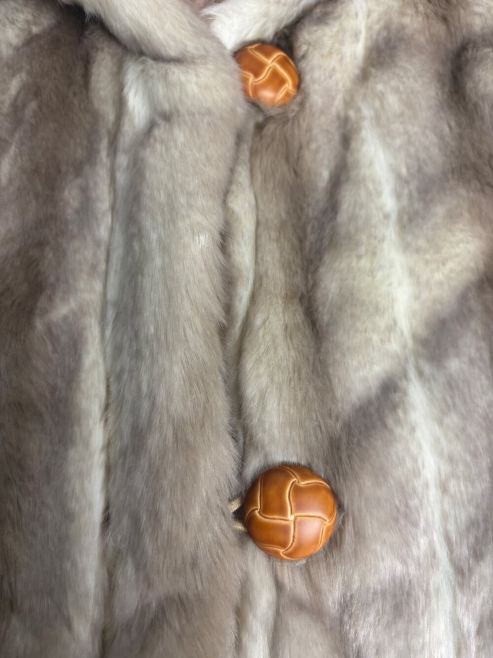 Women's Faux Fur Vest Taupe Beige Plush Mob Wife Y2K Après Ski Boho Luxe - Picture 5 of 6